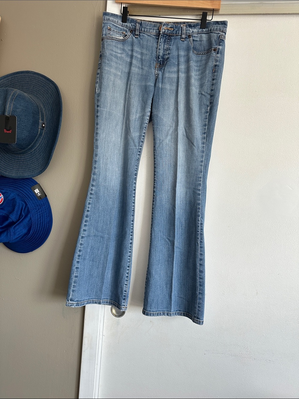 New York & Company Light Blue Flare Jeans